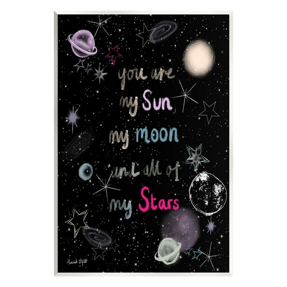 Stupell Industries Outer Space Phrase Typography Painting Unframed Art Print Wall Art, 10 x 15