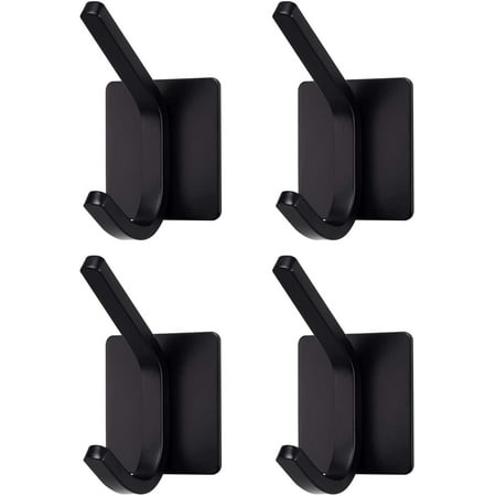 

Black Stainless Steel Powerful Adhesive Hook (1-Hook x 4 Pieces)