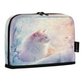 thumbnail image 2 of Standing Pencil Case with Base Large Capacity Stationery Pouch Pen Bag with Zipper for Women Men Pastel Beautiful Cat, 2 of 7