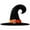 E, variant on ​​GiLiling Novelty Adult-Sized Witch Hat Accessory​​ | Themed Headwear for Halloween Costume Parties and Spooky Event Character Ensembles, Black Witch Costume Hat Accessory