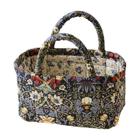 Small Fabric Storage Basket for Home Organization, Quilted Storage Basket, Portable Underwear Frame, Compact Decorative Bin for Bedroom, Closet, and Bathroom, Suitable for Easter and Seasonal Decor A