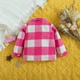 thumbnail image 4 of Otqutp Toddler Fashion Shirt Boys Plaid Shirts Jacket Long Sleeve Lapel Button Down Shirt Top Outwear Kids Pocket Shirts Casual Clothes(Hot Pink-C,6-12 Months), 4 of 5