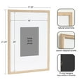 thumbnail image 3 of Kate and Laurel Adlynn Rectangle Picture Frame Set of 3, 16 x 20 matted to 8 x 10, Natural, Transitional Three-Piece Frame Set for Gallery Wall Frame Set in Living Room Wall Decor, 3 of 9