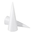 thumbnail image 2 of 12 Amosfun 2Pcs White Cones Arts And Crafts Cone Shaped Foams Handmade Craft Projects Christmas Tree Table Centerpiece Shape, 2 of 6