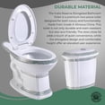 thumbnail image 4 of Renovators Supply Elongated Two Piece Dual Flush Bathroom Toilet w/No Slam Seat Green and White, 4 of 15