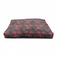 thumbnail image 3 of Floral Pet House, Ombre Style Flourishing Rose Blooms Valentines Anniversary Image, Outdoor & Indoor Portable Dog Kennel with Pillow and Cover, 5 Sizes, Charcoal Grey Magenta, by Ambesonne, 3 of 4