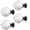 Black, variant on Crystal Cabinet Knobs,1 Inch(25 mm) Round Glass Knobs Kitchen Cabinets Dresser Bathroom Cabinet Knobs Cupboard Wardrobe Pulls Handles,Gold Base,Pack of 4
