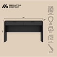 thumbnail image 4 of Bureau de bureau Moderne Grace de 54 Po, Noir (2 Tiroirs), 4 of 8