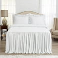 thumbnail image 5 of Sweet Jojo Designs Gathered Bedspread White Queen Size Extra Long Bedspread Cover 3 Piece Set, 5 of 5