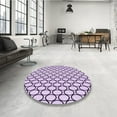 thumbnail image 4 of Ahgly Company Machine Washable Indoor Rectangle Transitional French Lilac Purple Area Rugs, 6' x 9', 4 of 7