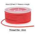 thumbnail image 2 of Unique Bargains 2 Paquets Fil de Nylon Ficelle Perlage Cordon 2 mm Nylon Tressé Extra-Résistant Corde d'Artisanat 11 M/36 Pieds, Rouge, 2 of 7