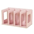 thumbnail image 1 of Estantería de madera para escritorio, organizador de archivos multifuncional para oficina, dormitorio Rosa, 1 of 9