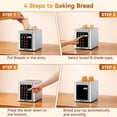 thumbnail image 5 of Mecity 2 Slice Smart Touchscreen Toaster, Stainless Steel Wide Slot Toaster with Auto Lift& Shut Off, Memory Function, Digital Bread Toaster for Bagels, 850W, 5 of 9