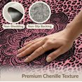 thumbnail image 6 of ODIKA Print Spotted Bordered Glam Rosette Abstract Inspired Pink Leopard Refined Non-Slip Chair-Friendly for Home Office, Gaming Room, Under Desk, 6 of 7