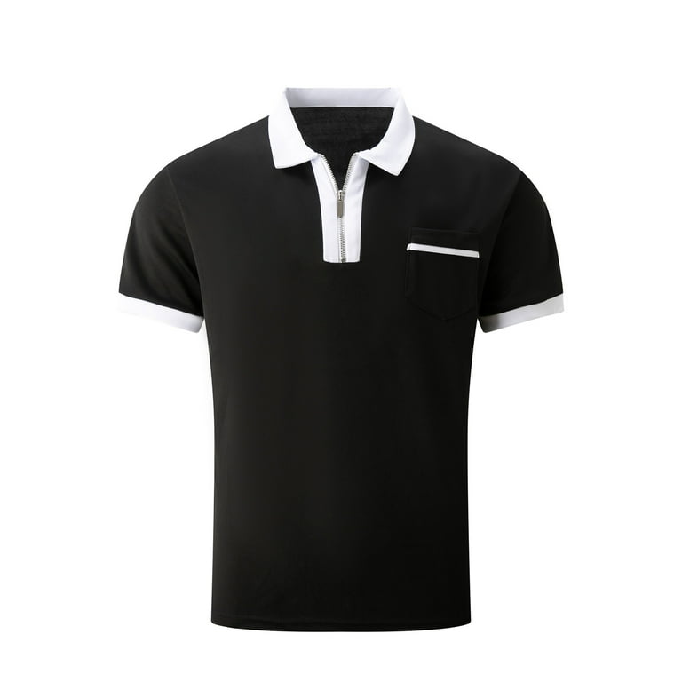 zfhfof Men's Polo Shirts 2024 Summer Short Sleeve Casual Quarter