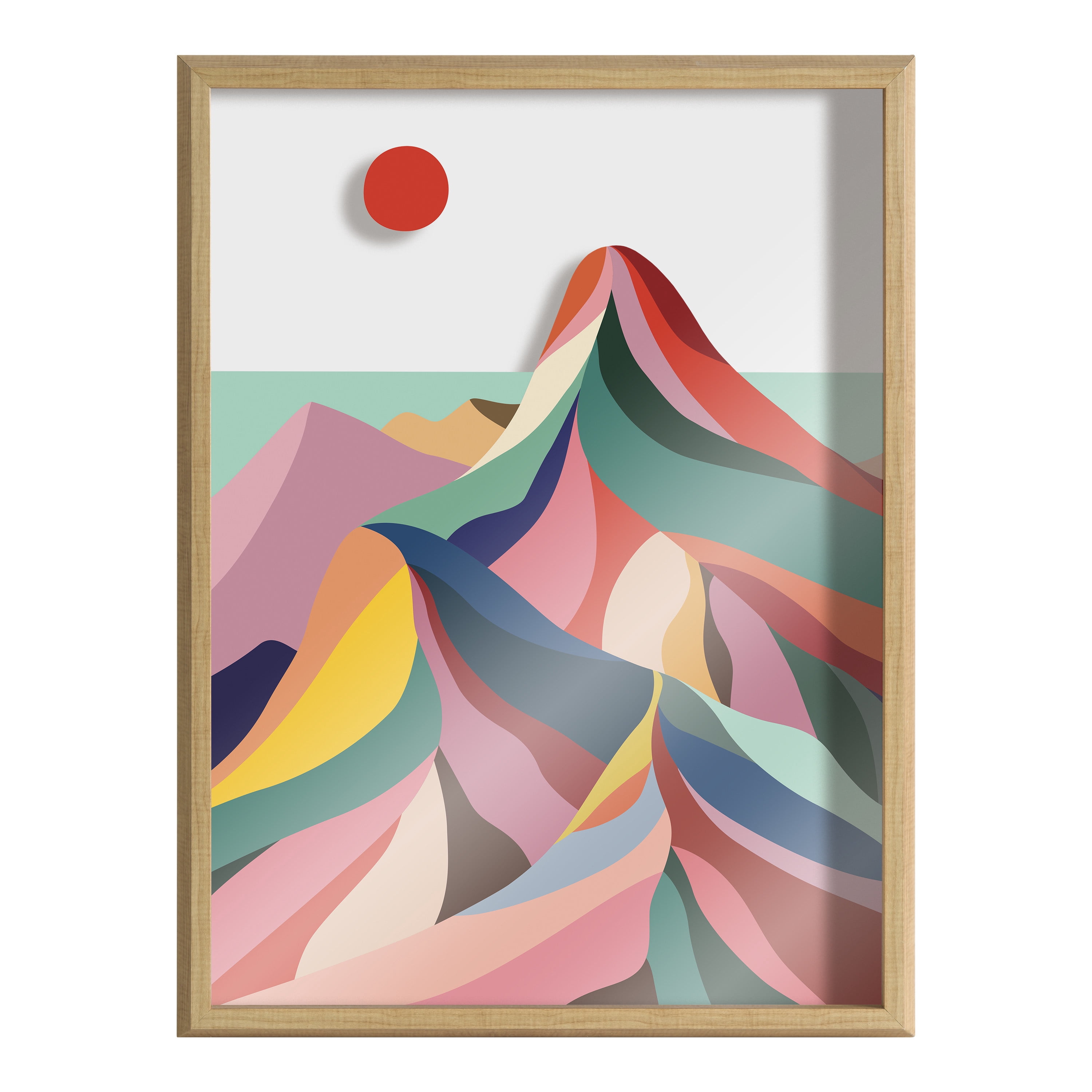 Blake MCM Mountains 18 in x 24 in Framed Painting Art Prints, by Kate and Laurel