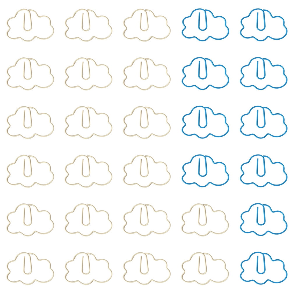 unbranded 120 Pcs  Cloud Designed Paper Clips Multi-use Paper Clips File Clips Office Document Paper Clips