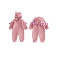 thumbnail image 2 of RUINIXCW Toddler Baby Halloween Animal Costume Infant Dinosaur Shark Bunny Costume Baby Girl Boy Halloween Outfit Fall Winter Romper Warm Plush Long Sleeve Zipper Hood Jumpsuit with Tail, 2 of 9