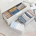 thumbnail image 4 of Pants Clothes Storage Artifact Clothing Separation Sorting Box Dormitory Bedside Wardrobe Storage Basket Foldable, 4 of 12