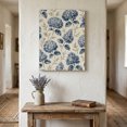 thumbnail image 3 of Canvas Wall Art, Navy Blue Hydrangea Floral Framed Canvas Prints for Bathroom Hallway, Vintage Botanical Small Gallery Wrapped Wall Decor for Home Office, Gifts, 8"x10" Ship Next Day, 3 of 9