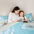 thumbnail image 5 of Manfei Kawaii Starfish 7-Piece Twin Bedding,Cute Sea Plant Bedding Comforter Set,White Blue,Light Gray Reversible, 5 of 8