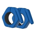 thumbnail image 4 of 2 clips de barra para levantamiento y entrenamiento de fuerza, clips de cuello con bloqueo azul, 4 of 8