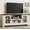 White & Brown, variant on IdealHouse TV Stand for 65 Inch TV, Farmhouse Entertainment Center with Acrylic Door Storage Cabinet & Adjustable Shelves