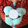 thumbnail image 3 of CC Brand Beige Kids Sherpa Lined Mittens Unisex Winter Accessories, 3 of 7
