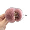 thumbnail image 6 of opvise Hair Claw Strong Claws Fadeless Fall-resistant Non-shedding Non-slip Fluffy Fur Balls Fall Winter Plush Hair Clip Hair Accessory Grey, 6 of 8