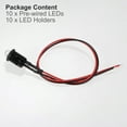 thumbnail image 4 of 10Set DC 12V 5mm Pre Wired LED with Holder, Orange Light Round Top Clear Lens, 8mm  Panel Mount, 4 of 5