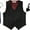 Black, variant on Yumcute 3 Piece Boys' Formal Suit Vest Set with Bowtie and Tie