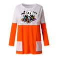 thumbnail image 1 of Blusa suelta informal de manga larga con cuello redondo y bolsillo para mujer, Tops estampados de Halloween Pompotops  hdfakjf4631, 1 of 3