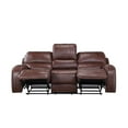 thumbnail image 4 of Bowery Hill Contemporary Brown Faux Leather Manual Recliner Sofa, 4 of 10
