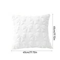 thumbnail image 3 of Christmas Pillow Covers 18x18 inch Xmas Decorations Soft Plush Faux Fur Wool White Christmas Butterfly Throw Pillow Cases Winter Holiday Decor for Sofa Living Room, 3 of 9