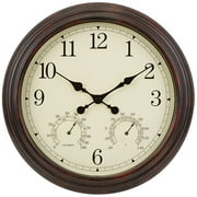 Wall Clock-Thermometer with Humidity Gauge