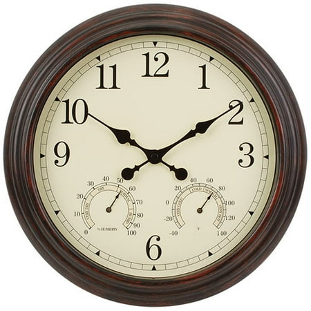 Wall Clock-Thermometer with Humidity Gauge