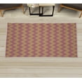 thumbnail image 1 of Chevron Decorative Rug, Abstract Geometric Horizontal Repeated Zigzag Wavy Angular Stripes Pattern, Quality Carpet for Bedroom Dorm and Living Room, 6 Sizes, Dark Peach, by Ambesonne, 1 of 1