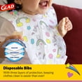 thumbnail image 6 of Glad For Kids Unicorn Disposable Bibs with Crumb Catcher, Absorbent and Leakproof, 30 Count, 6 of 8