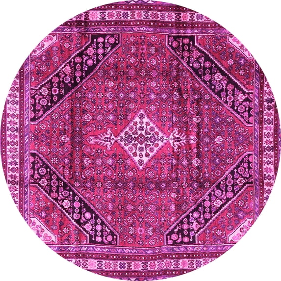 Ahgly Company Indoor Round Persian Pink Traditional Area Rugs, 4' Round