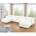 thumbnail image 2 of Modular Sectional Sofa with Storage, Extra Large U Shaped Sectional Couch for Living Room, Convertible Modular Sofa Couch with Storage Ottoman, Deep Seat, Cylindrical Backrest and Armrests,White 29041, 2 of 16