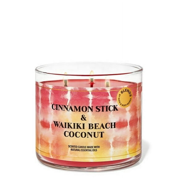 CINNAMON STICK & WAIKIKI BEACH COCONUT 3-Wick Candle New