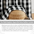 thumbnail image 6 of Buffalo Plaid Black White Curtain Panels for Bedroom Living Room,63 Inch Full Blackout Thermal Insulated Drapes,Farmhouse Rustic Window Treatment,Rod Pocket Back Tabs,40" Wx63 Lx2, 6 of 8