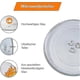 thumbnail image 4 of Universal Microwave Turntable Glass Plate With 3 Fixtures, 24.5 Cm, 4 of 4