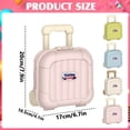 thumbnail image 3 of LSHYLF Portable Trolley Organizer Box With Wheels Retractable Handle Storage Case For Toys Books Plastic(Pink,6.69*6.69*4.13in), 3 of 4