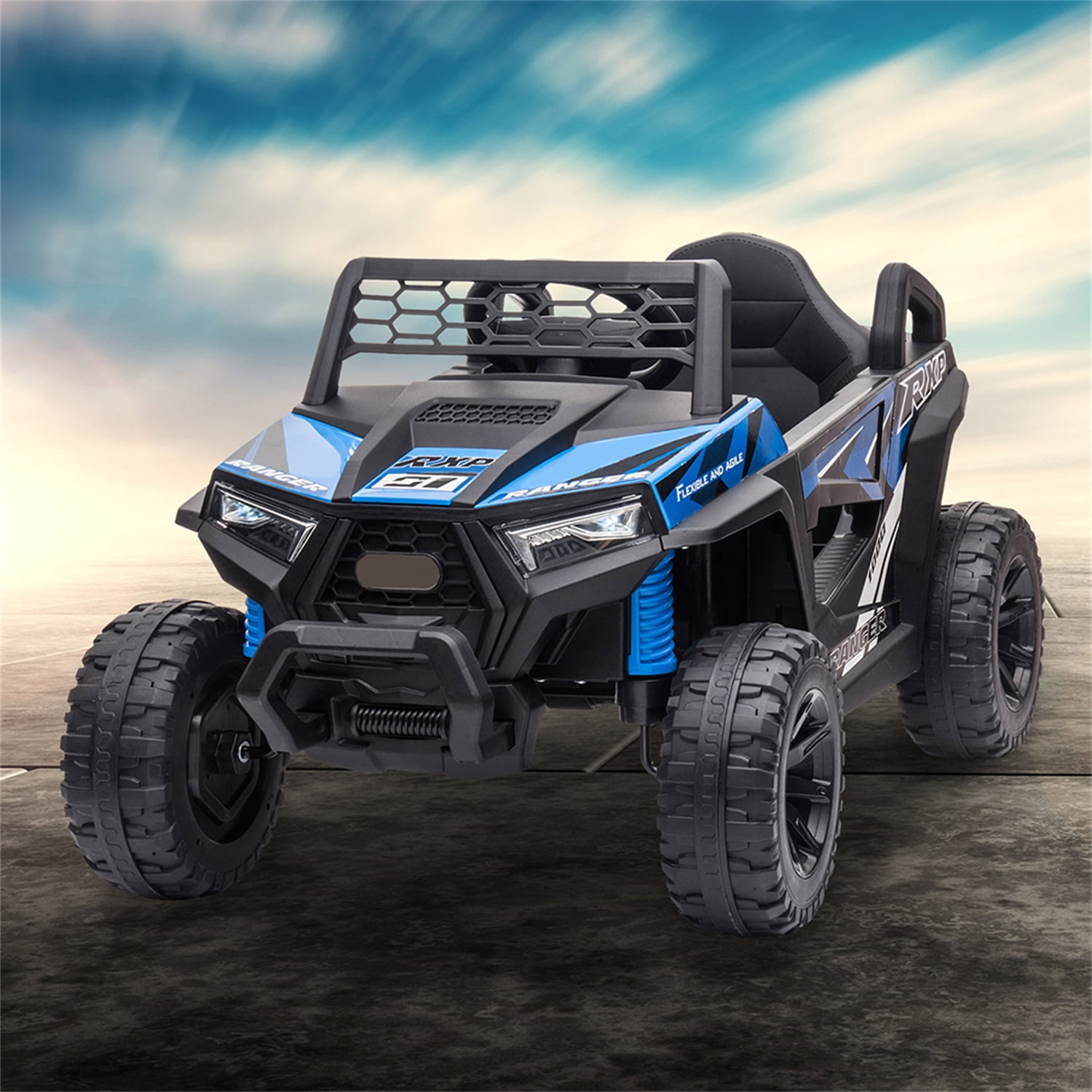 CIPACHO 12V Ride on Car for Kids, 4 Wheel Drive Truck with Safety Belt, Battery Powered Off-Road UTV Toy with LED Lights, Spring Suspension, Green CIPACHO 12V Ride on Car for Kids, 4 Wheel Drive Truck with Safety Belt, Battery Powered Off-Road UTV Toy with LED Lights, Spring Suspension, Green