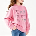 thumbnail image 4 of Aofany Baby Girl Sweatshirt Crew Neck Long Sleeve Pullover Tops Toddler Kids Fleece Lined Sweatshirts, 2-13T, 4 of 5