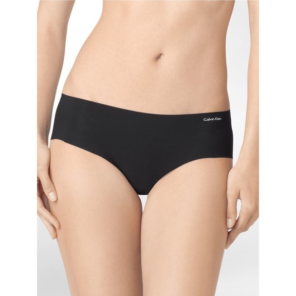 Calvin Klein Underwear Women's Invisibles Hipster, Black, Medium