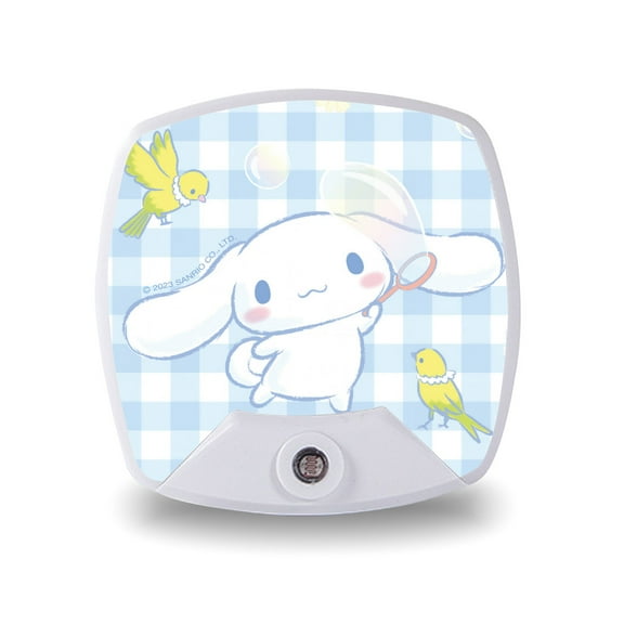 Cinnamoroll night light plug-in dimmable LED night light with automatic dusk to dawn sensor, soft warm white night light for hallway, bedroom, kids room, kitchen, stairs