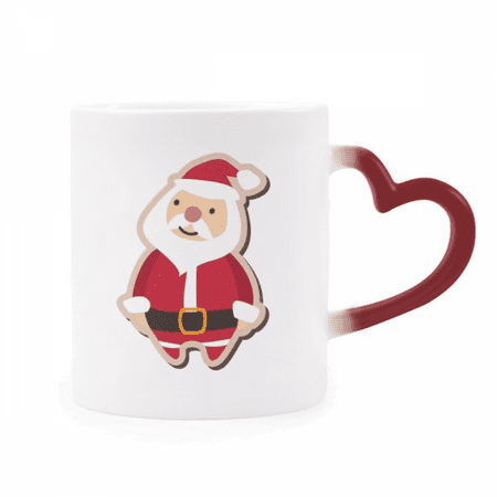 

mas Santa Claus Cartoon Festival Heat Sensitive Mug Red Color Changing Stoneware Cup