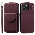 thumbnail image 5 of SaniMore for iPhone 14 Pro Max Wallet Case, Magnetic Card Pocket Flip Kickstand Removeable Crossbody Lanyard Shockproof Anti-fall PU Leather Anti-scratch for Girls Women Business Shell, Winered, 5 of 13